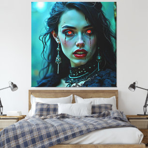 Vampirekoningin: Donkere Aantrekkingskracht Kunst Canvas Afdruk