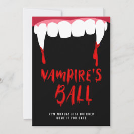 Vampire's Ball Halloween party-uitnodiging Kaart