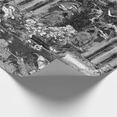 Vampire's Crypt Graves Skulls Bats Gothic Church Cadeaupapier (Hoek)