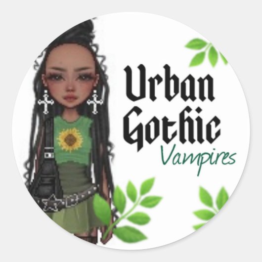 Vampires gothiques urbains Autocollants 8 (Devant)