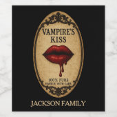 Vampire's Kiss 100% puur Wijn Etiket (Enkel label)