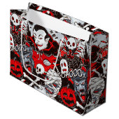 Vampires Night Gift Bag - Groot, glanzend Groot Cadeauzakje (Voorkant Gekanteld)
