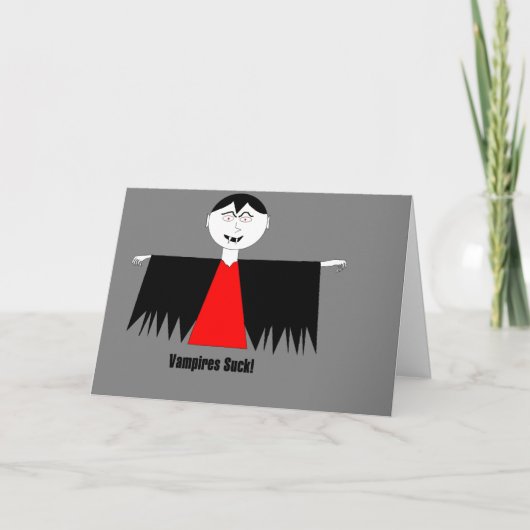 "Vampires Suck !" Carte Hallowe'en (Devant)