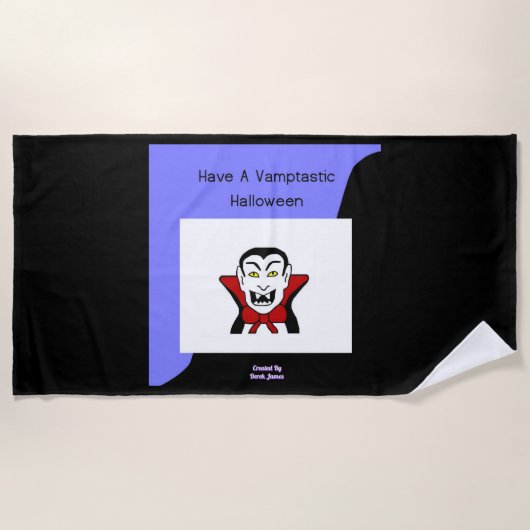 Vamptastique Serviette de plage Halloween (Devant)