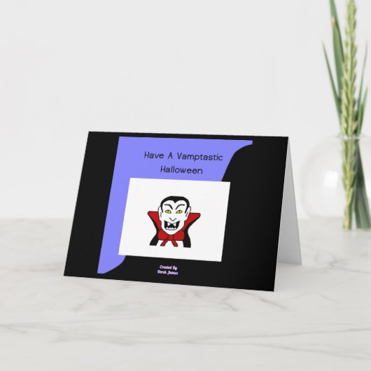 Vamptastisch Halloween horizontaal Wenskaart Kaart (Voorkant)