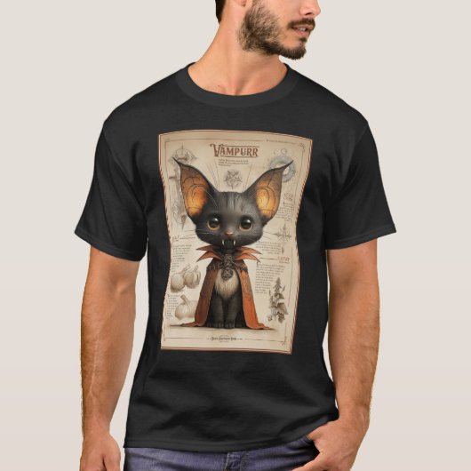 Vampurr: Cat Vampire Creature T-shirt (Voorkant)