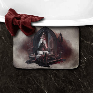 Vampy Boudoir   Gothic Red Victoriaans Slaapkamer  Badmat