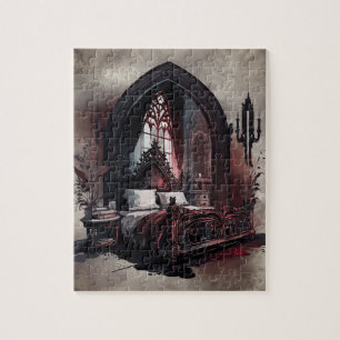 Vampy Boudoir   Gothic Red Victoriaans Slaapkamer  Legpuzzel