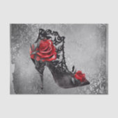 Vampy Vogue Grunge | Stiletto Lace Bootie Rozen Tissuepapier (Voorkant)