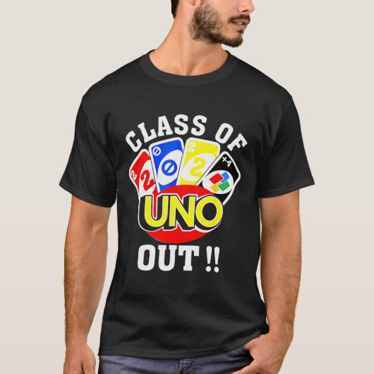van 2024 Uno uit senior 2024 Afstuderen docent STU T-shirt (Voorkant)