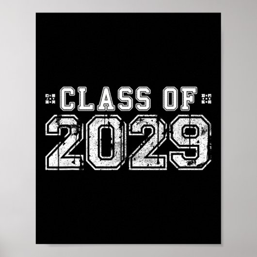 van 2029 - Afstuderen Jaar Senior Gift Poster (Voorkant)