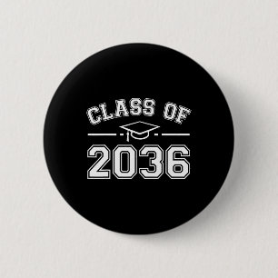 van 2036 groeien met mij eerste dag kleuterschool  ronde button 5,7 cm