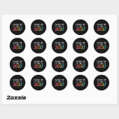 van 2037 EST 2024 groeien met ME Handprints K tot  Ronde Sticker (Vel)