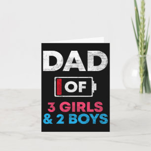 Van 3 Meisjes En 2 Jongens Batterij Laag Papa Vade Kaart
