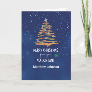 Van accountant kerstboom  naam kaart