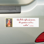 , van alle rechten van de vrouw, de grootste ... bumpersticker (Op auto)