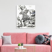 Van Amburgh de Brute Tamer, 1838 Canvas Afdruk (Insitu (Woonkamer))
