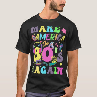 van Amerika de 80's weer Groovy retro 80's T-shirt