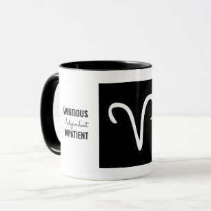 🖤 van Aries Gepersonaliseerd teken van de Mok