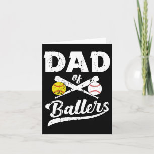 van ballers vader van honkbal en softbalspeler voo kaart