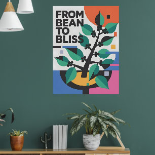 Van Bean tot Bliss Coffee Poster