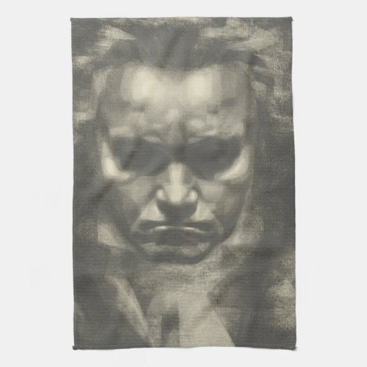 Van Beethoven portret Theedoek (Verticaal)