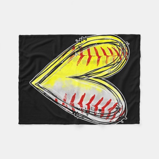 van beide honkbal softbal moeder Moederdag vrouwen Fleece Deken (Voorkant (Horizontaal))