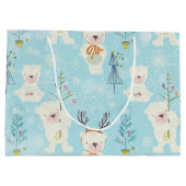 Van Beren en kerstvirospatroon voor kinderen Groot Cadeauzakje (Achterkant)