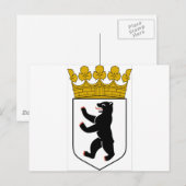 Van Berlijn (Duitsland) het Wapenschild Briefkaart (Voorkant / Achterkant)