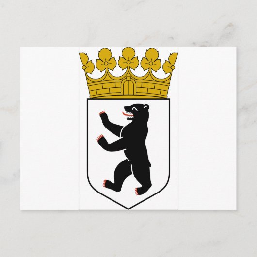 Van Berlijn (Duitsland) het Wapenschild Briefkaart (Voorkant)