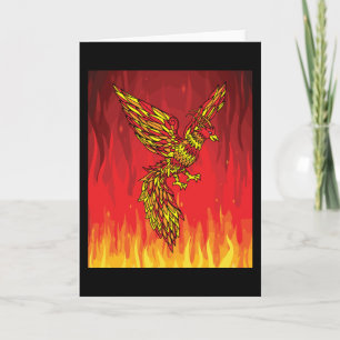 Van brand en vlammen Phoenix Bird Kaart