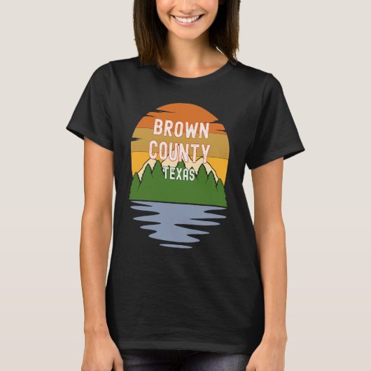Van Brown County Texas Sunset T-shirt (Voorkant)