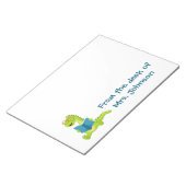 Van bureau van Elementary Teacher Dino reader Notitieblok (Schuin)