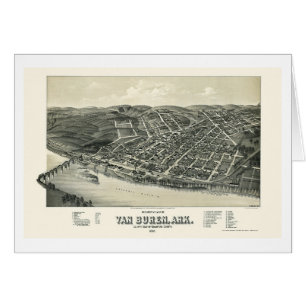 Van Buren, AR Panorama Kaart - 1888