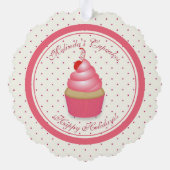 Van Business of Baker Cupcake Gift Labels Ornament Kaart (Achterkant)