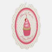 Van Business of Baker Cupcake Gift Labels Ornament Kaart (Rechts)