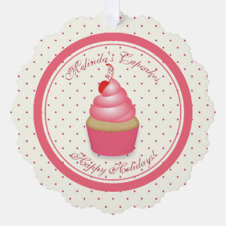 Van Business of Baker Cupcake Gift Labels Ornament Kaart