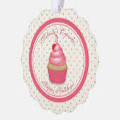 Van Business of Baker Cupcake Gift Labels Ornament Kaart (Links)