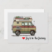 Van Camper Trailer Briefkaart (Voorkant / Achterkant)