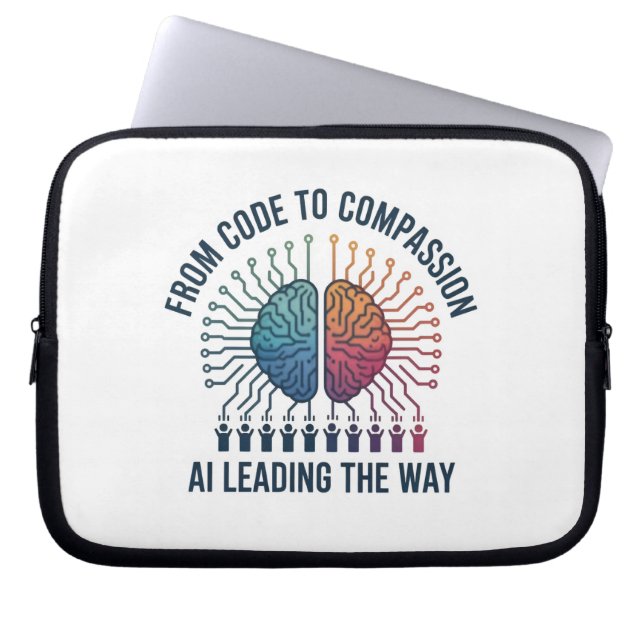 Van code naar mededogen – AI leidt de weg Laptop Sleeve (Voorkant)