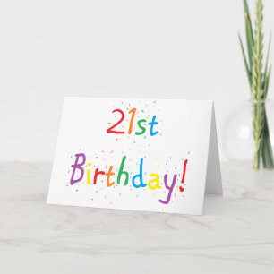 van de "21ste Verjaardag" het Wenskaart Kaart