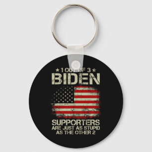 Van de 3 Biden supporters zijn net zo dom als de O Sleutelhanger