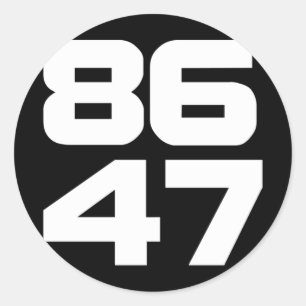 Van de 86 47 anti-Trump Resist Project 2025 Ronde Sticker
