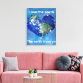 Van de aarde houden canvas afdruk (Insitu (Woonkamer))