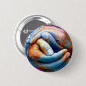 Van de Aarde houden Ronde Button 5,7 Cm (Voorkant /achterkant)