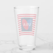 Van de Amerikaanse Patriottische Red White Blue Fu Glas (Achterkant)