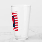 Van de Amerikaanse Patriottische Red White Blue Fu Glas (Links)
