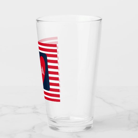 Van de Amerikaanse Patriottische Red White Blue Fu Glas (Links)