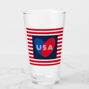 Van de Amerikaanse Patriottische Red White Blue Fu Glas