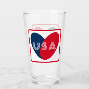 Van de Amerikaanse Patriottische Red White Blue Si Glas